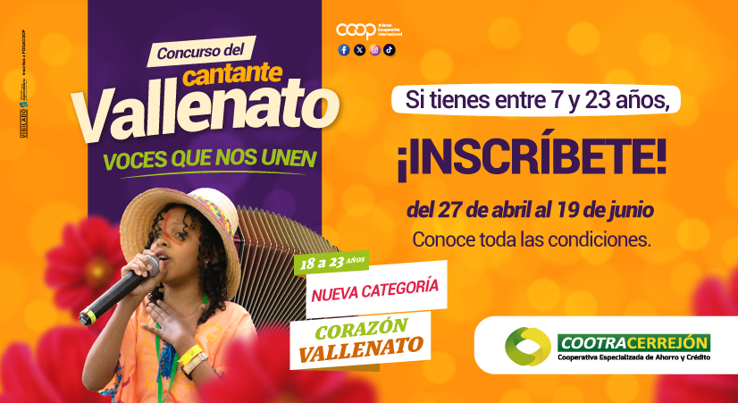 Concurso Del Cantante Vallenato Cootracerrejón:  “Voces que Nos Unen”