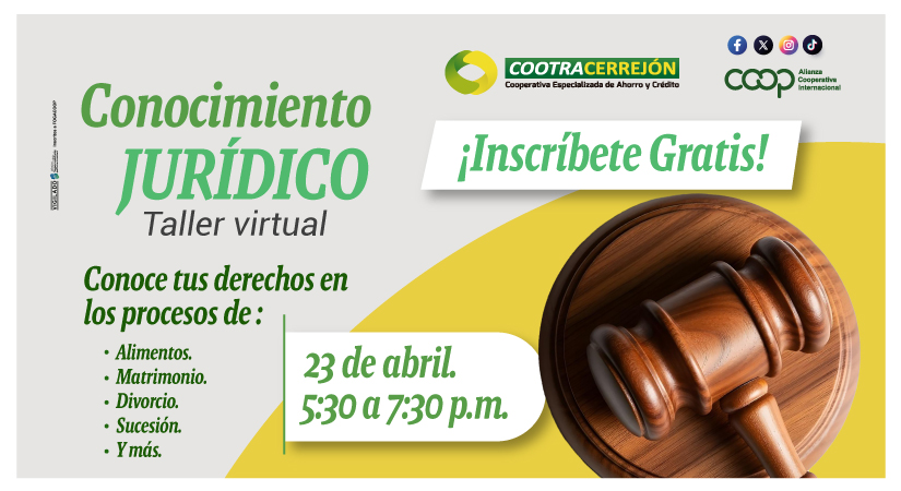 Inscríbete Gratis al Taller de Fundamentos Jurídicos, Cupos limitados
