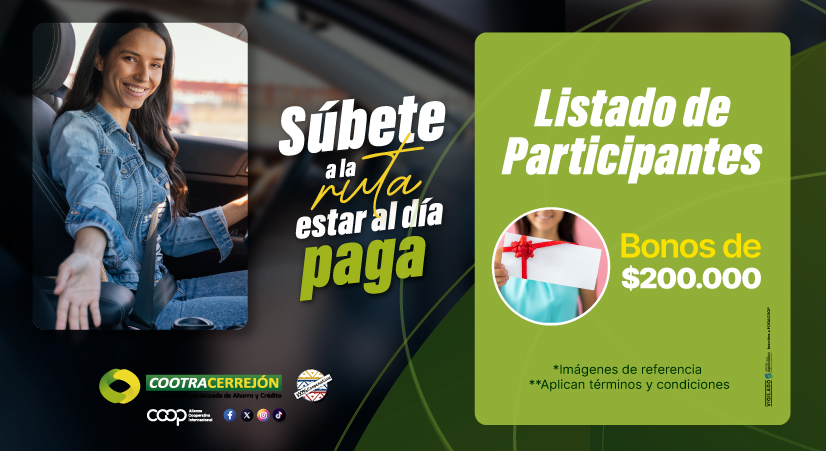 Conoce los asociados participantes en el primer sorteo de los bonos regalo por valor de 200.000.
