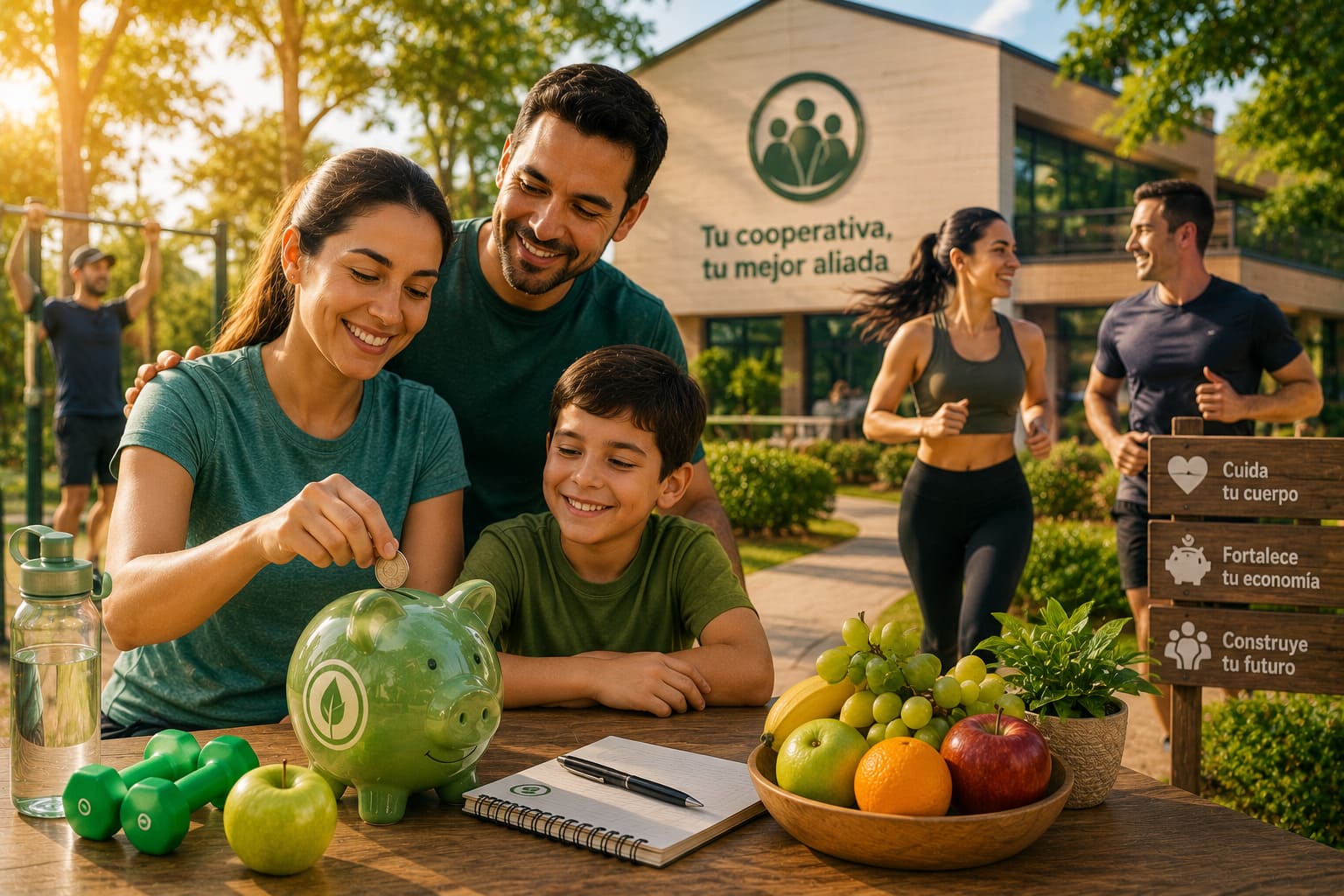 Fortalece tu futuro y tu cuerpo: ahorra, haz ejercicio y crece con tu cooperativa