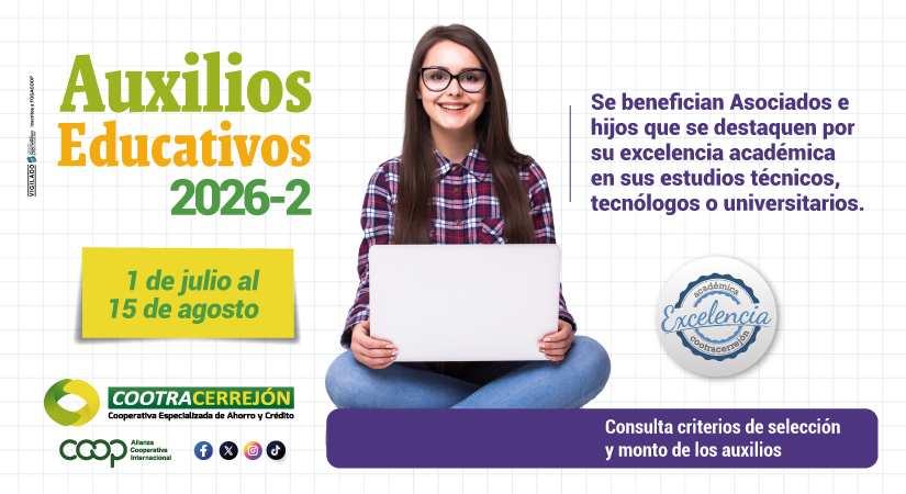 Convocatoria Auxilios Educativos Universitarios 2026-2